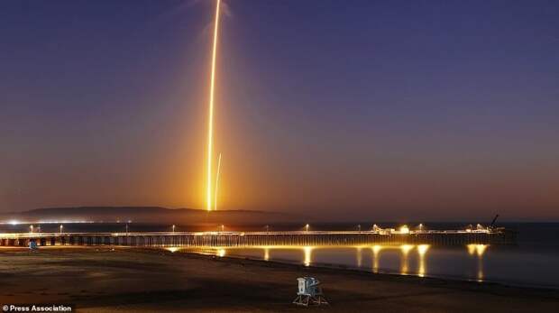 Видео: запуск Falcon 9 и успешное приземление первой ступени в Калифорнии Falcon 9, space x, ynews, Илон Маск, запуск, космос, наука, ракета-носитель