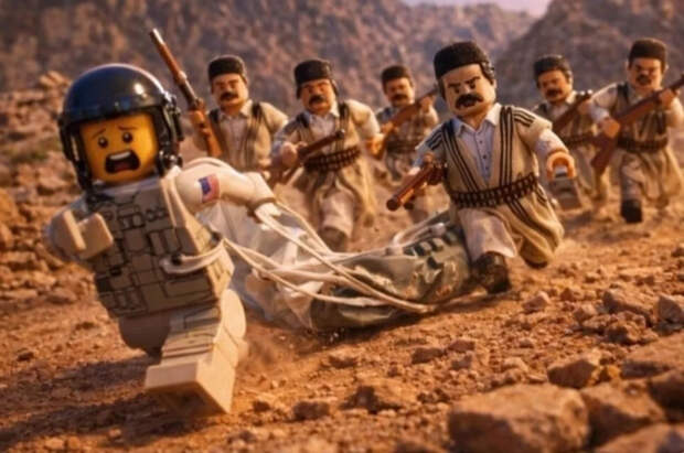 Посольство Ирана опубликовало мем в стиле Lego о сбитом летчике США