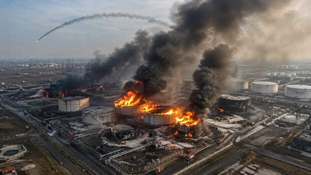 Новая атака с территории Латвии на Питер. Горит нефтебаза. В воздух подняты французские истребители