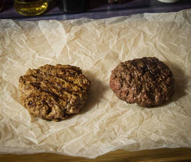 Эксперимент. Котлета из покупного фарша против котлеты из рубленого мяса + рецепт Еда, Рецепт, Бургер, Кулинария, Мясо, Наука, Эксперимент, Dinoburger, Длиннопост
