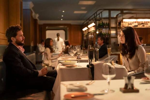 Marisa Abela and Kit Harington in Industry Season 3 Episode 2 "Smoke and Mirrors."