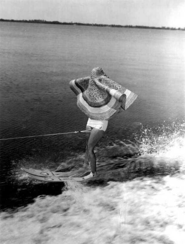 Трюкачка на водных лыжах. Флорида,1963 история, люди, мир, фото