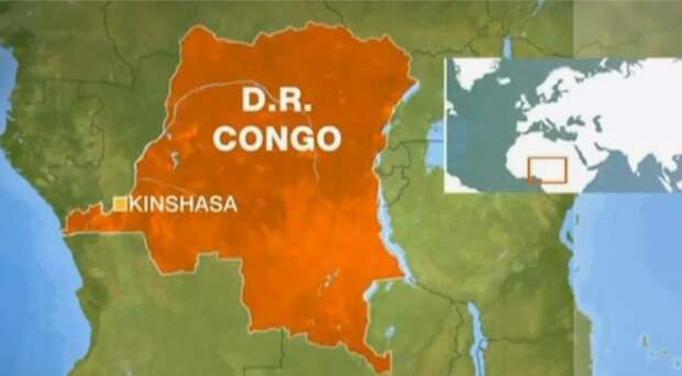 ДР Конго на карте