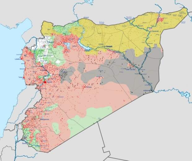 Сирия, война, карта, 17.08.2017|Фото: