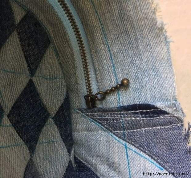 Шьем сумочку-косметичку из старых джинсов (14) (500x469, 178Kb)