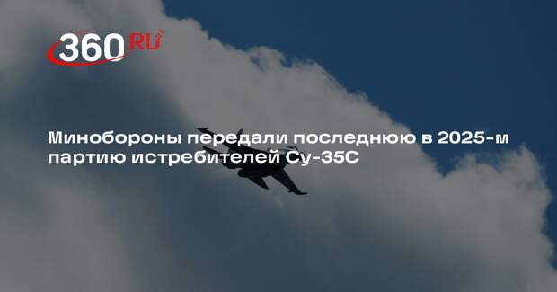 Минобороны передали последнюю в 2025-м партию истребителей Су-35С