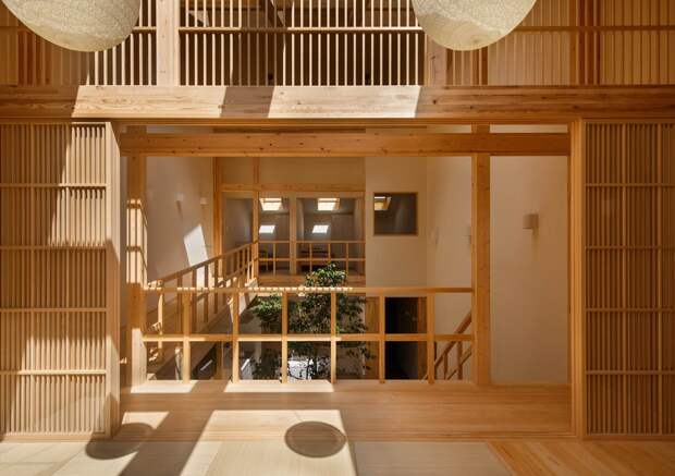 Японский деревянный дом с двориком в Киото