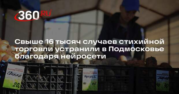 Свыше 16 тысяч случаев стихийной торговли устранили в Подмосковье благодаря нейросети