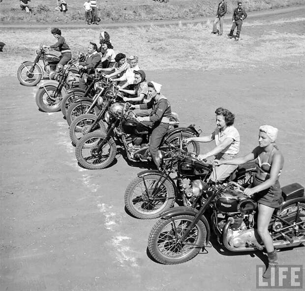 Байкерши 1940-х: вот он какой, настоящий феминизм! 1940-е, байкерши, байкеры, женщины в седле, история, мотоциклы, путешествия, сша