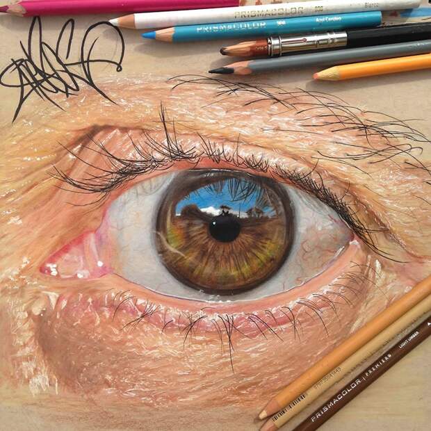 Крайне реалистичные рисунки глаз