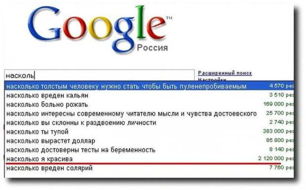 Необычные запросы в поисковых, какую информацию люди ищут в интернете?