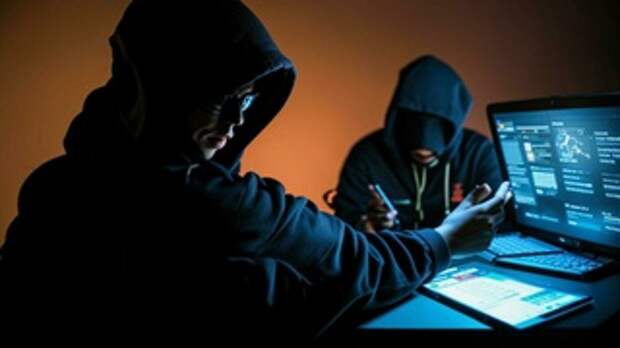 Мошенники. Ноутбук / Изображение сгенерировано FusionBrain.AI / amic.ru