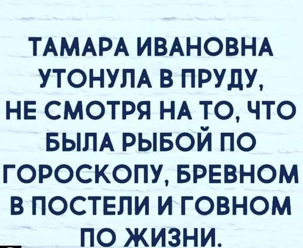 В нашей деревне всего два развлечения, и обе уже спят