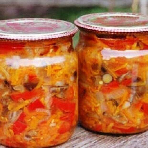 САЛАТ С ГРИБАМИ И ОВОЩАМИ.