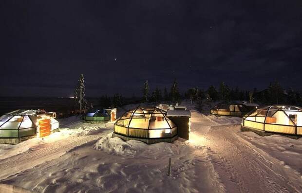 Новый отель в Финляндии приглашает полюбоваться северным сиянием, не вставая с постели-10 фото-