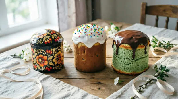 Новые тренды в украшении пасхальных куличей: хохлома, дубайский шоколад, золото