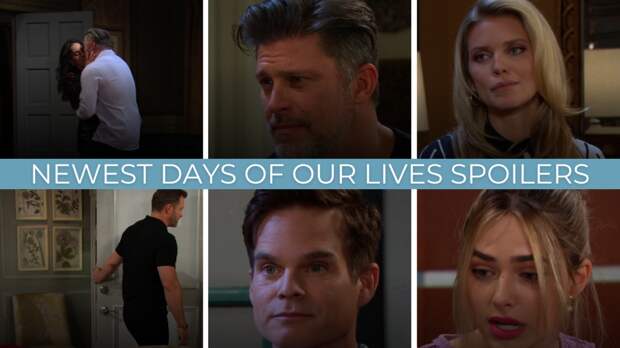 Collage of Days of Our Lives spoiler photos for the week of 9-02-24