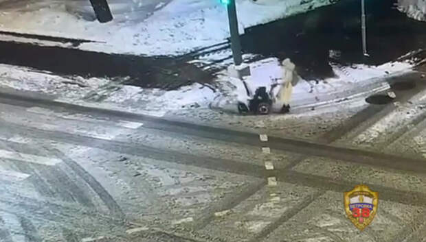 В Москве женщина угнала снегоуборщик и попала на видео