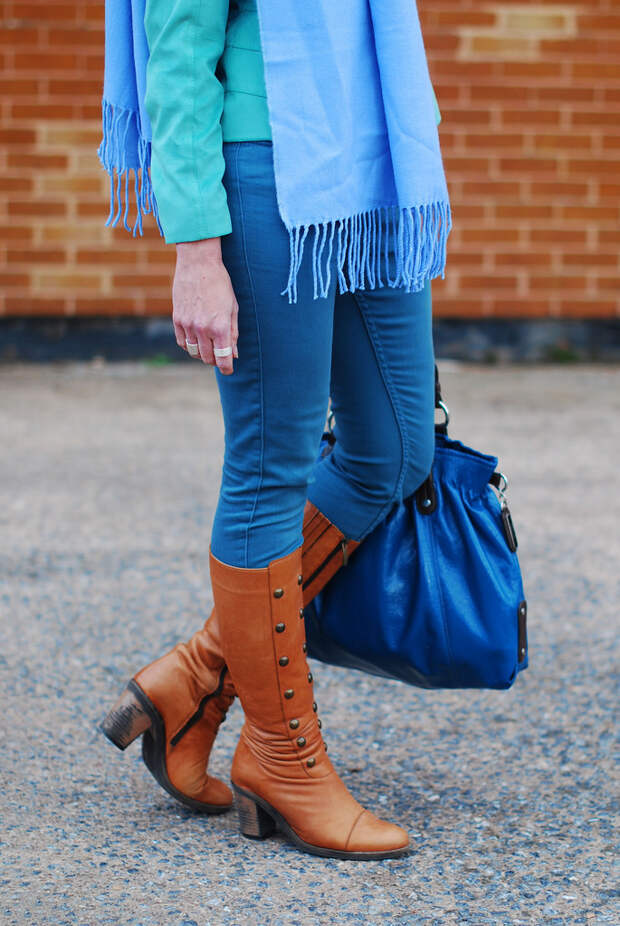 Baby blue, mint, teal and tan