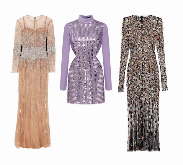 Дизайнеры предлагают обилие сверкающих блесток, бисера и пайеток Дизайнеры предлагают обилие сверкающих блесток, бисера и пайеток