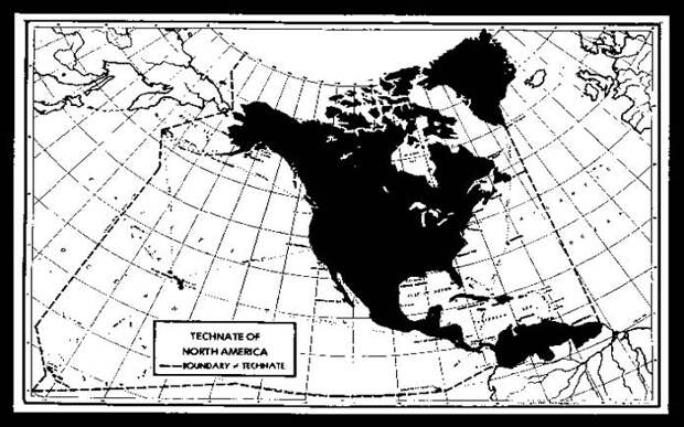 Карта Североамериканского Техната