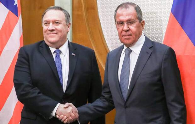 Государственный секретарь США Майк Помпео и министр иностранных дел РФ Сергей Лавров Антон Новодережкин/ТАСС