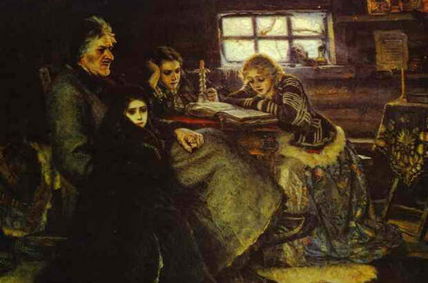 Картина В. И. Сурикова «Меншиков в Берёзове» (1883).