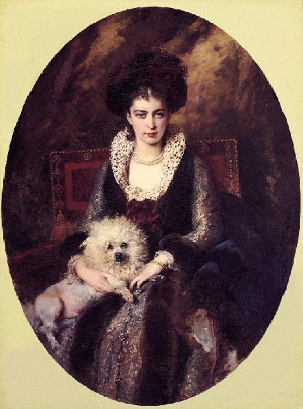 Портрет жены художника, Марии. Автор: К.Е. Маковский.