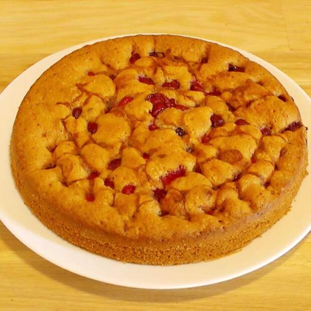Пирог с вишней пирог, вишневый пирог, длиннопост, кулинария, домашняя выпечка, рецепт