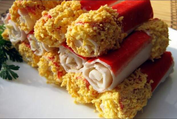 Фаршированные крабовые палочки. \ Фото: google.com. Фаршированные крабовые палочки. \ Фото: google.com.