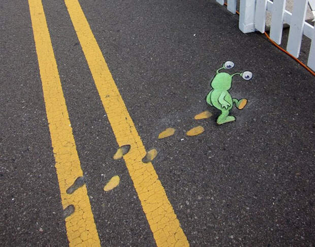 Стрит-арт от David Zinn