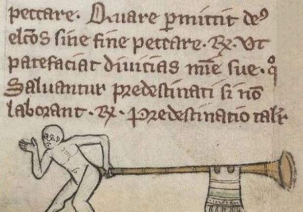 Средневековое искусство: вещи, торчащие из зада.