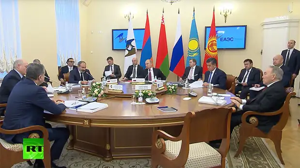 Путин провёл заседание Высшего Евразийского экономического совета в Санкт-Петербурге