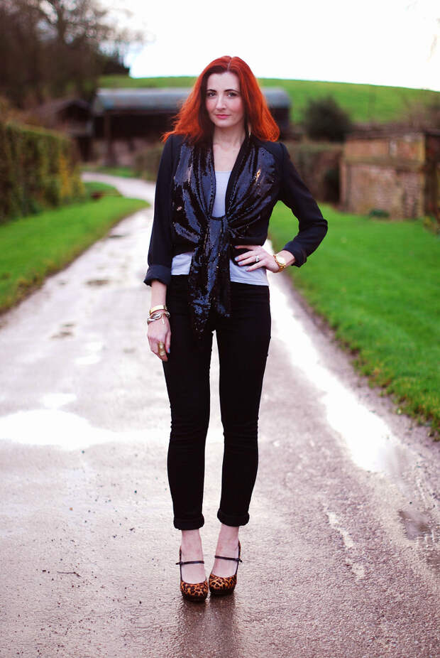 Black Sequinned Jacket