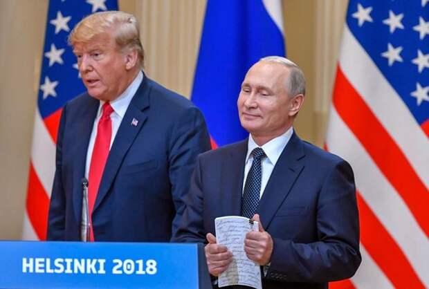 Путин и Трамп на пресс-конференции по итогам саммита