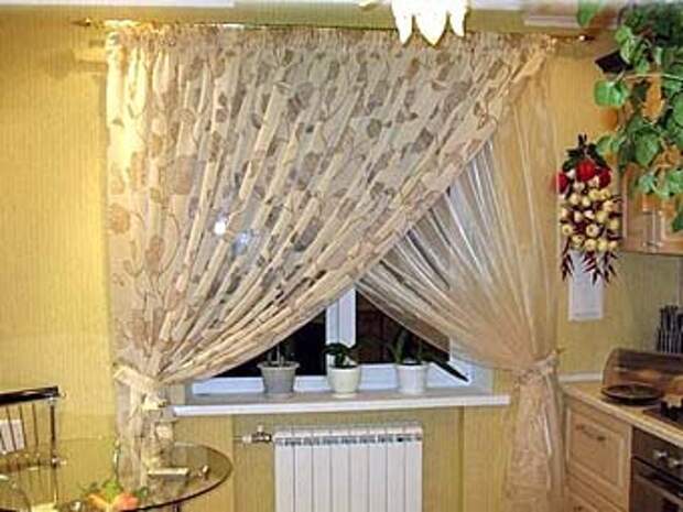 фото романтические шторы для кухни