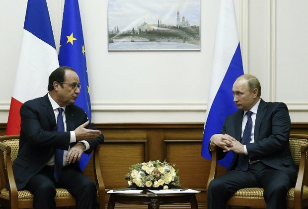 Франсуа Олланд и Владимир Путин