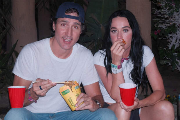 В сети обсудили кадры с отдыха Кэти Перри и 54-летнего Трюдо на Coachella