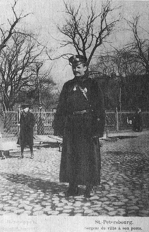 Городовой , Санкт Петербург, 1908 год. военное, жандармы, исторические фото, милиция, полиция, факты