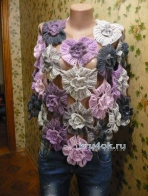 Вязание накидки крючком