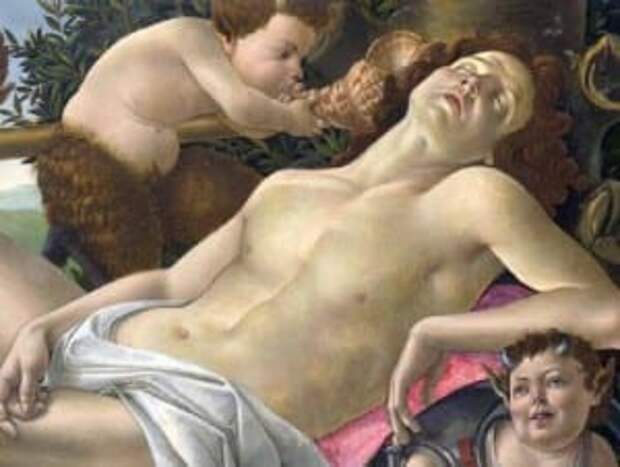 Фрагмент картины «Венера и Марс». Сандро Боттичелли.  1483 г.