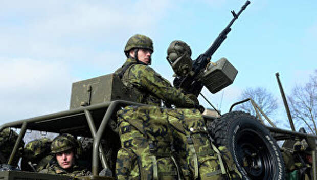 Военнослужащие чешской армии во время совместных учений войск НАТО The Noble Jump