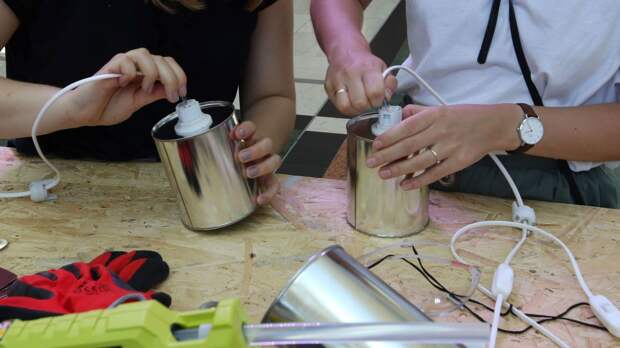 DIY - оригинальная лампа из старой банки