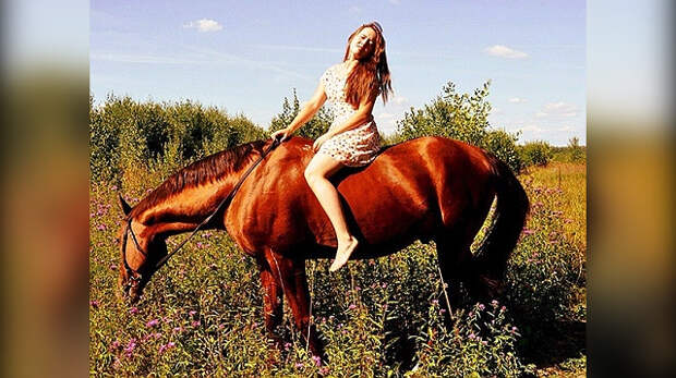 Верхом на лошади