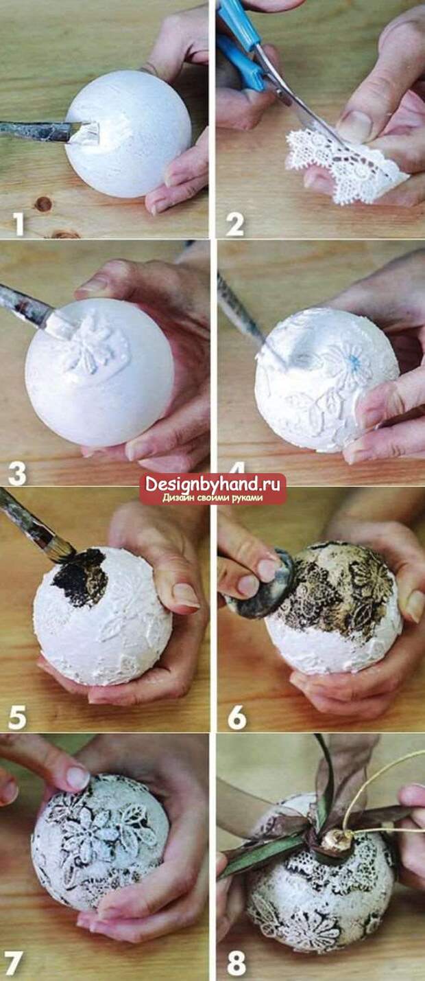 декупаж новогодних шаров