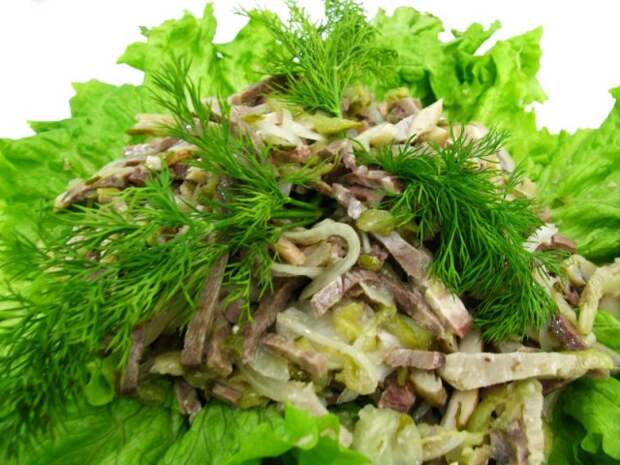 салат с языком