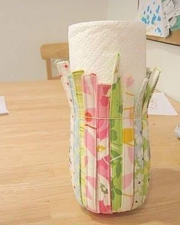 Плетём корзинку из полосок ткани 3