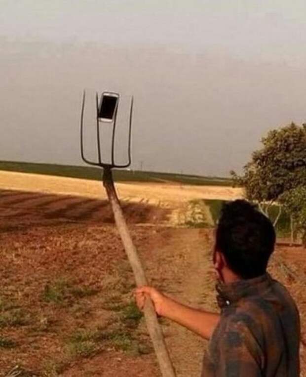 Деревенское селфи selfie, занимательно, подсмотрено, прикол, селфи, телефон, юмор
