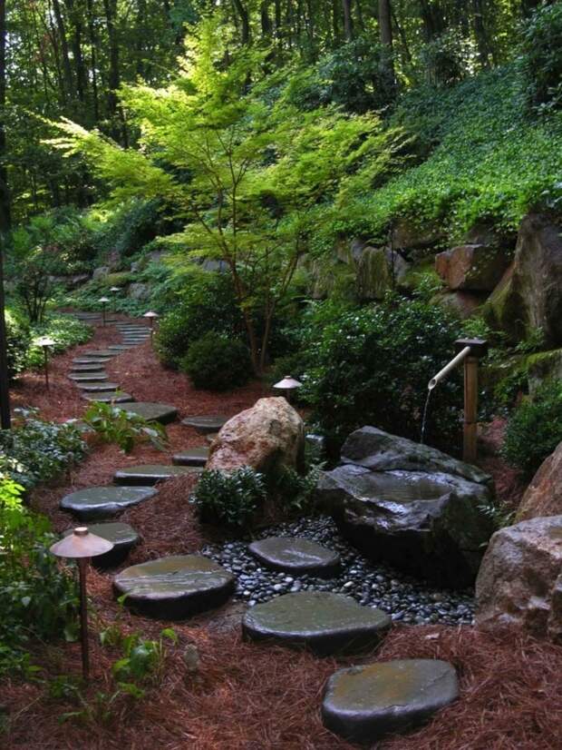 сад камней декоративные камни в саду камни для сада фото