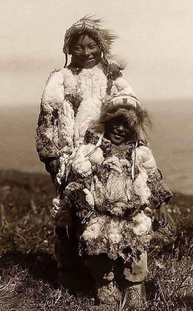 Дети эскимосов, 1929 история, народности, север, старые фотографии